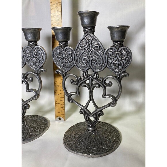 Candle CANDELABRA, Pewter 1996 Forevermore Kimberly Carson, 2 both for 1 price - Picture 4 of 11